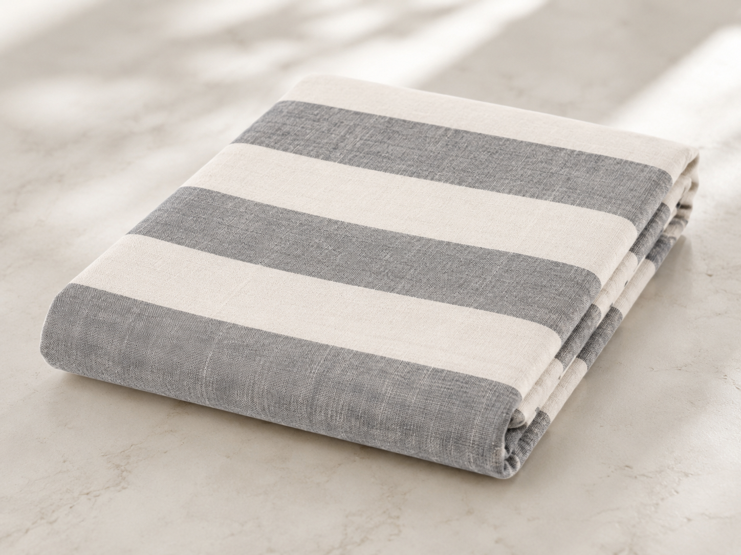 Mantel Repelente de liquidos Tussor Gris y Natural - Imagen 3