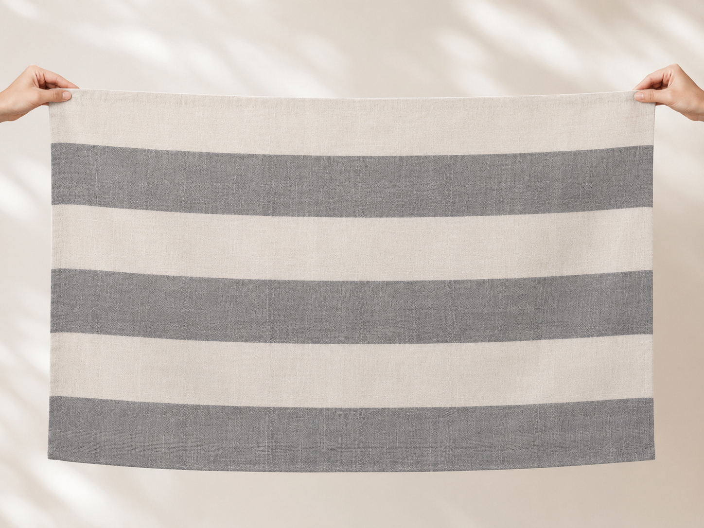 Mantel Repelente de liquidos Tussor Gris y Natural - Imagen 4